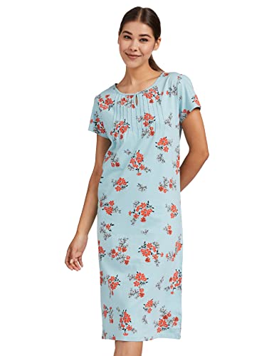 Image of Amazon Brand - Symbol Women's Casual Cotton Calf Length Regular Fit Nighty (Available in Plus Sizes)