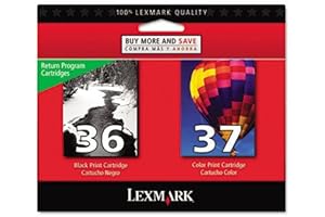 Lexmark 36 and 37 XL 2-Pack Ink Cartridge Set | Black and Color