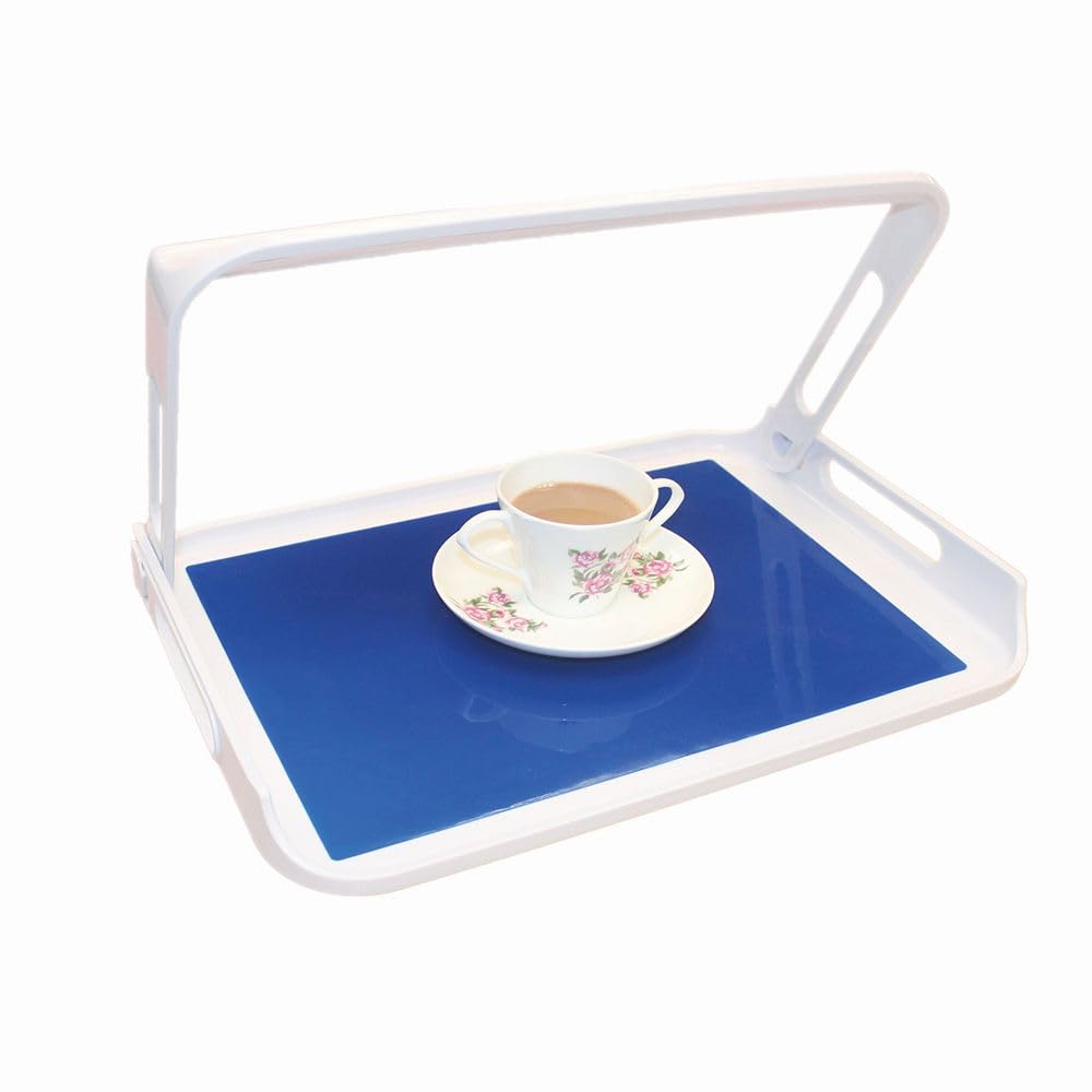 Nrs Healthcare Handi Plateau avec Poignée Repliable et Tapis Antidérapant