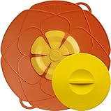 ÜBERKOCH-STOPP - KOCHBLUME - Deckel einfach auflegen, überkochender Schaum oder Flüssigkeit wird aufgefangen und läuft wieder in den Kochtopf zurück. Somit wird mit der richtigen Hitze energiesparend gekocht.