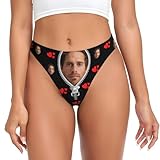 Perizoma Personalizzato Tanga Personalizzate con Nome Perizomi con Faccia Personalizzata Slip Divertenti Mutande Donna Sexy Idee Regali Compleanno Fidanzata Regalo San Valentino per lei
