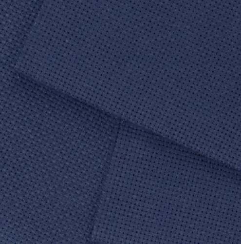 Image of KCS 59 inch x one Yard (93cmx149cm) 18 Count Cotton Aida Cloth Cross Stitch Fabric (Navy Blue)