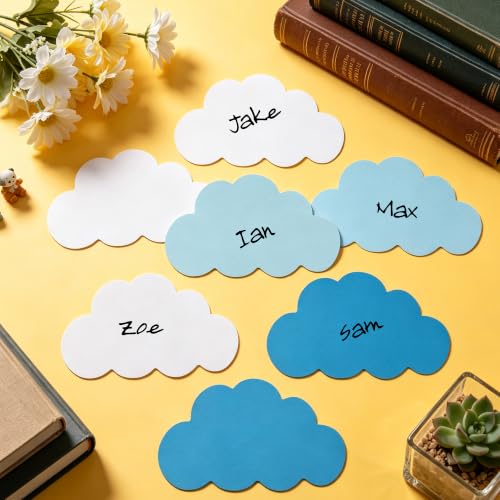 Image of Vuzvuv Blue White Cloud Cutouts Paper for Bulletin Board Decorations