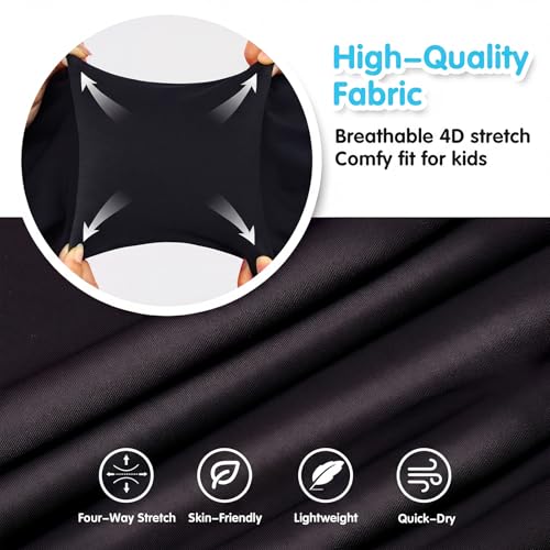 Image of Girls One Piece Swimsuit UPF 50+ Rash Guard with Front Zipper for Ages 3-14