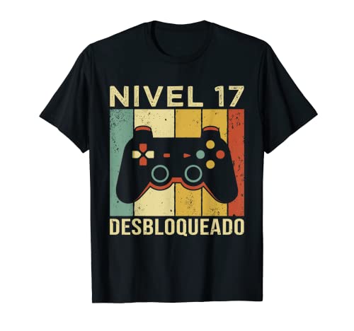 Gaming Videojugador Mando Cumpleaño 17 Aniversario Gaming Camiseta