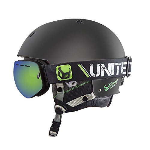 Demon Faktor - Casco de esquí y snowboard con audio y gafas