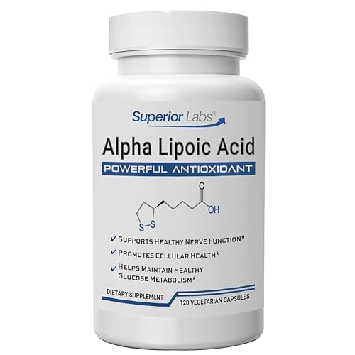 Liver Long and Prosper: Best Supplements for Liver 11 Superior Labs Alpha Lipoic Acid 600 mg Capsules, Pure Non-GMO ALA, High Absorption, Nerve Support, Healthy Circulation and Nerve Response, Healthy Aging Antioxidant, 120 Veg Caps, 4-Month Supply
