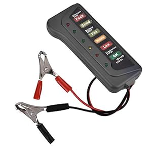 Fydun Tester batteria auto 12V 6 luci LED Tester alternatore digitale Tester multifunzione per moto Alternatore
