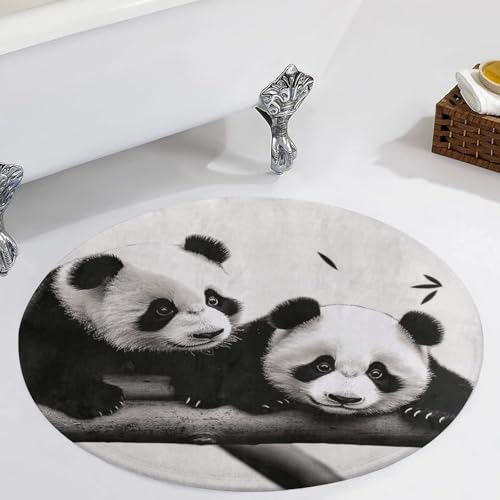 Alfombra de pandas para cocina y baño que alegra tu suelo 6
