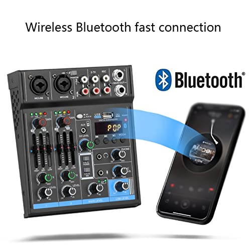 Console de mélange audio numérique de poche avec carte son intégrée et effets