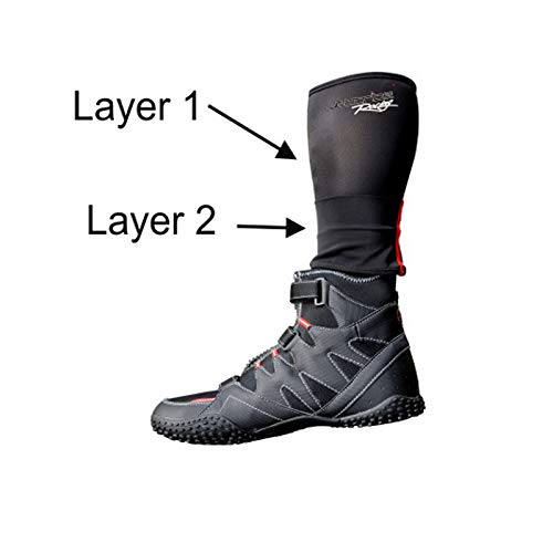 Jettribe Water Sport Socks | 2 Layers | Compression Lycra | Keeps out Rocks | Jet Ski Accessories | Spartan Run2