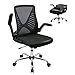 Chaise de Bureau avec Dossier Rabattables,Fauteuil de Bureau avec Accoudoirs Rabattables,Hauteur Réglable, Pivotant à 360°, Siège Pivotant Respirante