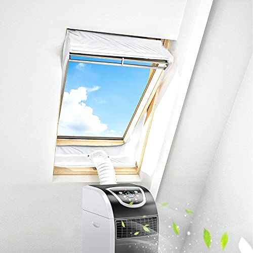 ADOFF Fensterabdichtung für Mobile Klimageräte, Klimaanlage Fensterdichtungen, Klimaanlagen, Wäschetrockner, Ablufttrockner, Dachfenster, Fensterabdichtung Tür Weiche Tuch-Dichtung (190CM) Cover