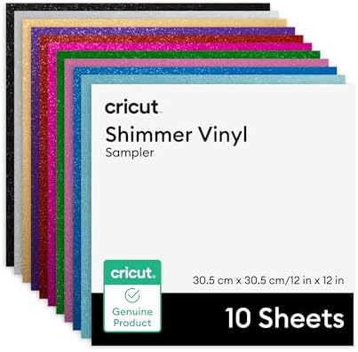 Cricut® Shimmer Vinyl – Permanent, Party Sampler - 12 in x 12 in ...