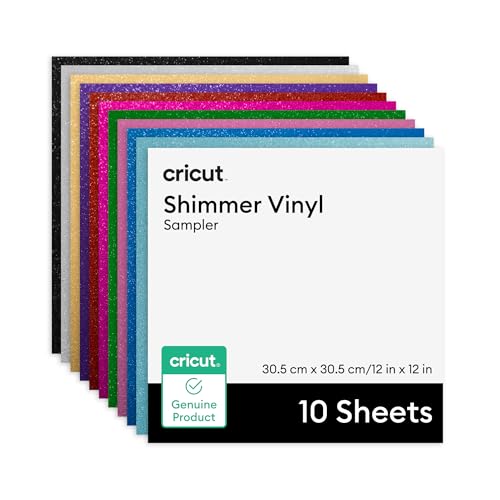 Cricut Shimmer Vinyl Permanent Party Sampler - 12 in x 12 in (10 ct)