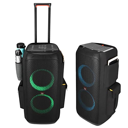 Houdsuem 防塵カバー PartyBox Stage 310 Bluetoothスピーカー 用ケース カバー PartyBox Stage 310保護ケース マイク収納可能 アクセサリー類や小物を収納可能 傷防止 汚れ防止 (For PartyBox Stage 310)