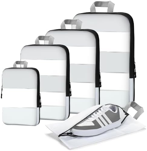 travel organizer compression packing cubes in backpack