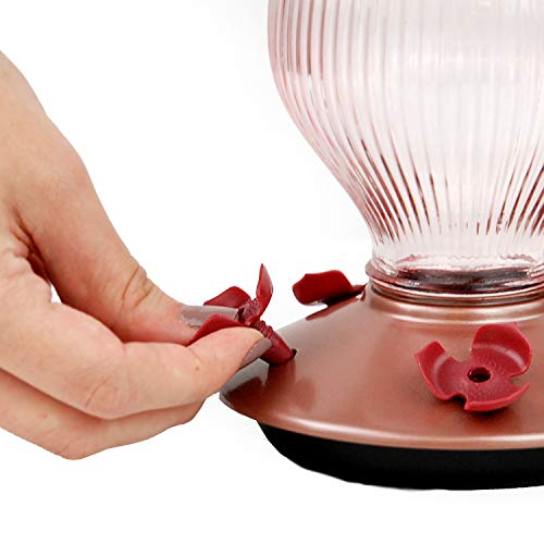 Perky-Pet 9104-2 Rose Gold Top-Fill Glass Hummingbird Feeder Rose Gold 24 Oz Capacity thumb #7