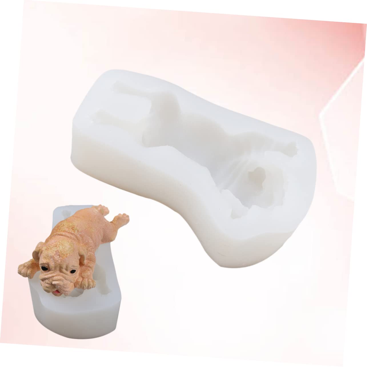 LABRIMP Moule Silicone Forme de Shar Pei Anglais pour Gâteau Outil de Décoration de Gâteau Fondant Transparent
