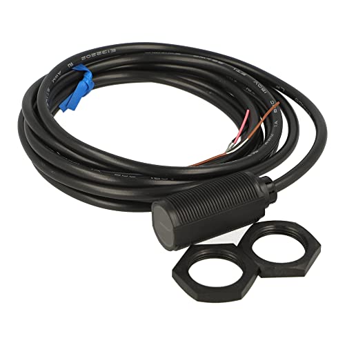 OMRON E3FA-DP11 2M 100 MM SENSING DISTANCE, 10-30 VDC, 2 METER CABLE LENGTH, CABLE CONNECTION, COMPACT, CYLINDRICAL, DIFFUSE-REFLECTIVE, PHOTOELECTRIC SENSOR, PLASTIC HOUSING, PNP OUTPUT, RED LED, SIN