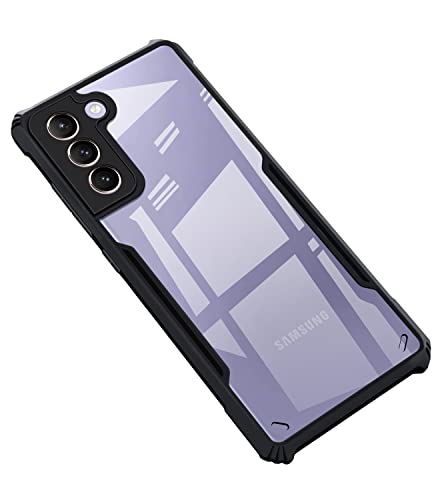 Image of Zapcase Back Case Cover for Samsung S21 | Compatible for Samsung S21 Back Case Cover | 360 Degree Back Cover Case | Clear Case with Camera Protection | (TPU + PC | Matte Black)