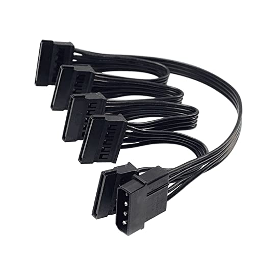 Cable de alimentación 4Pin IDE a SATA 5 puertos 600 mm