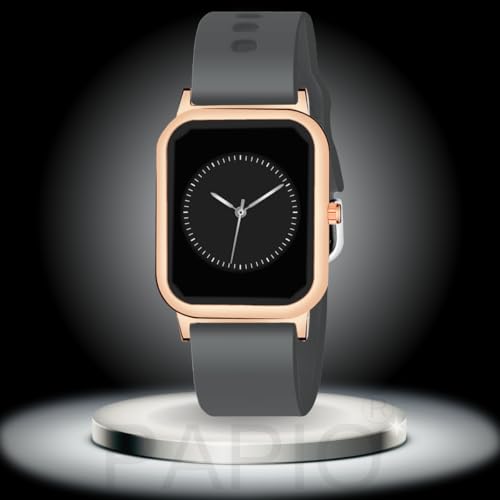 Image of PAPIO Rectangle Dial Analog Women's Fashion Wrist Watches, Silicone Strap, Quartz Movement