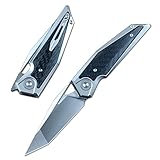 twosun D2 Satin Blade Folder Titanium Handle EDC Hunting Outdoor Knives TS377