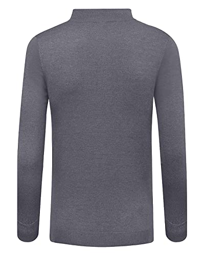 Aiyino Men's Quarter Zip Up Long Sleeve Sweaters Slim Fit Lightweight Mock Neck Pullover Casual Polo Sweater3