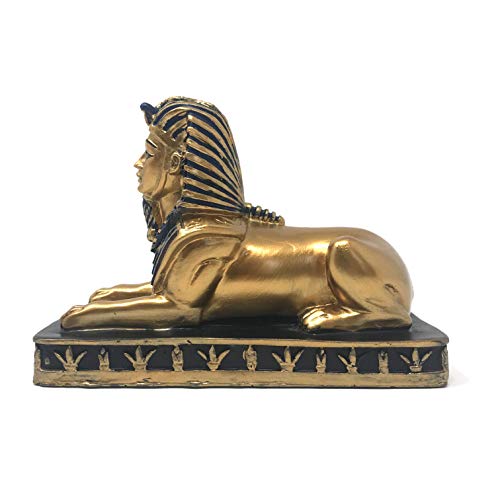 Great Sphinx of Giza Decoration Egyptian Egypt Pharaoh Gold Folk Statue Figurine Ornament Lion Mythology Greek