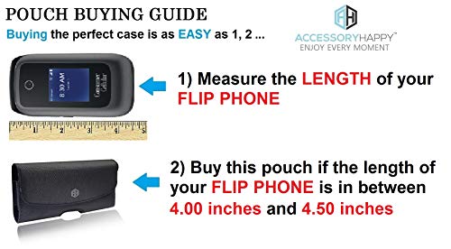 Ah Heay Duty Flip Cell Phone Cases, Horizontal Rugged Holster Clip Flip Holder Phone Nylon Belt Case Fits Kyocera Phone Gusto 3 Doro S2720, Duraxv Most Flip Phones, Insulin Pump & Inhaler Holder #TOP1
