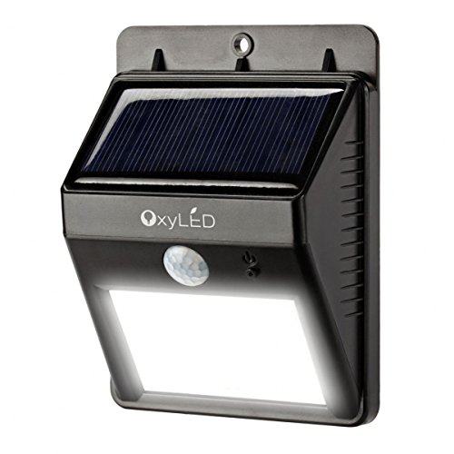 OxyLED174; SL30 Bright Outdoor LED Light Solar Powered -Waterproof- Motion Sensor Detector for Patio, Deck, Yard, Garden, Home, Driveway, Stair, Wall/Security Lighting/Dusk to Dawn Dark Auto On/Off