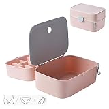 Aidou Makeup Cosmetic Case Underwear Organizer Train Case Travel Storage Box with Detachable Compart