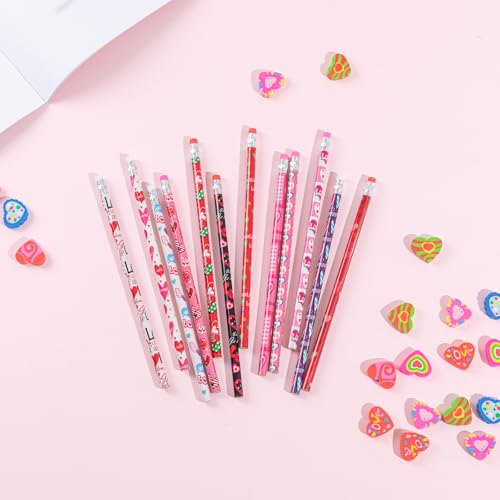 Set de Lápices de Colores para San Valentín 48 Piezas miniatura 5