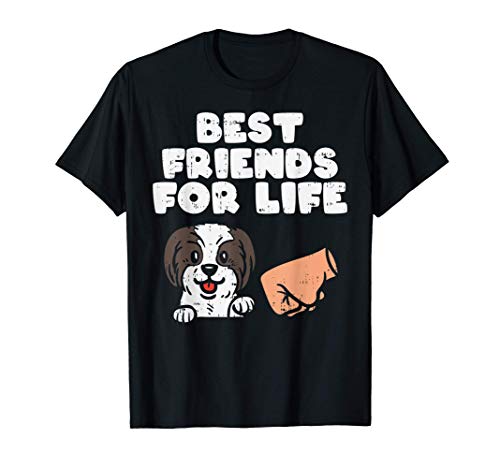 Best Friends For Life Shih Tzu Cute Dog Lover Pet Owner Gift T-Shirt