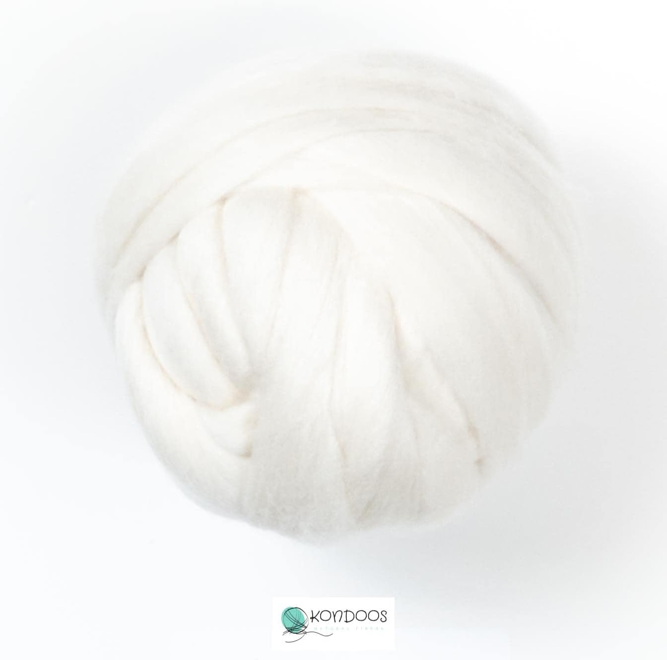 Extra Fine Merino Wool roving, 1 Lb. Best Snow White Wool for Needle Felting, Wet Felting, handcrafts and Spinning. Soft Jumbo Yarn for arm Knitting Blanket Bulk (SFMerino, 1 lb)