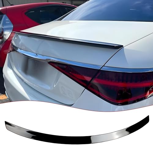 STSEV01 Rear Spoiler Wing Compatible with Mercedes Benz S Class W223 2021-2025 4D Sedan S500/ S550/ S560/ S580/ S580e, Glossy Black Sporty Sport Style DeckLid Lip Exterior Accessories