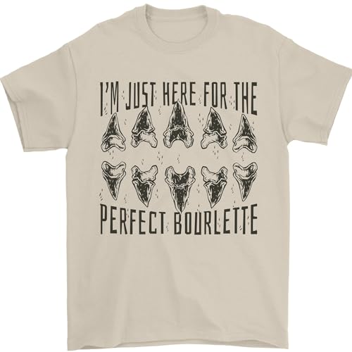 Shark Teeth Fossils Megalodon Palaeontology - Maglietta da uomo, 100% cotone, sabbia, XXL