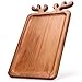 Renawe Decor Christmas Appetizer Platter for Xmas Charcuterie Board Wood Tray Kitchen Xmas Decoration Wooden Cheese Board Serving Dish Dessert Plate Reindeer Cookie Platters Gift