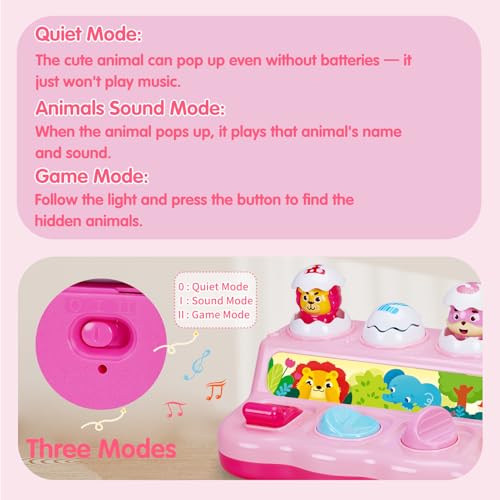 Image of FS Montessori Pop Up Toy for Babies 9-12-18 Months - Quiet Mode Cause and Effect Toys for 1 Year Old Boy Girl - Fine Motor Skills Sensory Infant Toy - Travel Friendly First Birthday Gift