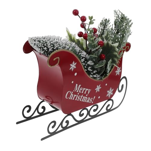Cabilock Weihnachtsschlitten Deko aus Festliche Tischdekoration für...