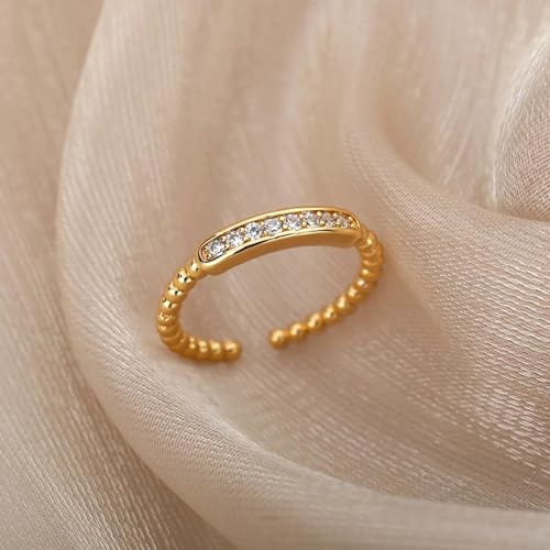 Bague en cristal ouvert vintage punk pour couples et mariages - 3