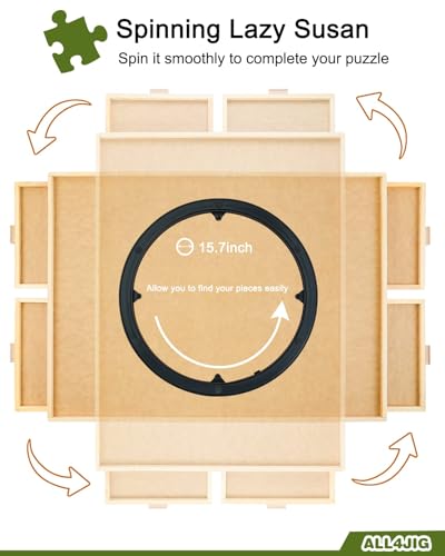 image for ALL4JIG 1000 Piece Rotating Puzzle Board with Drawers 22