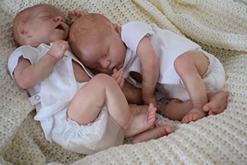 Muñecas Reborn Baby Dolls Silicone 18 Pulgadas Gemelas miniatura 2