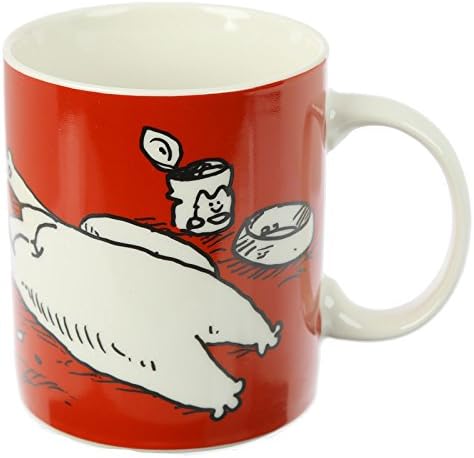 Puckator MUG277 Fine Porcelain Mug, Simon's Cat, Red, White, Black, 12 x 8.5 x 9.5 cm, Mixed, Height 9cm Width 11.5cm Depth 8cm