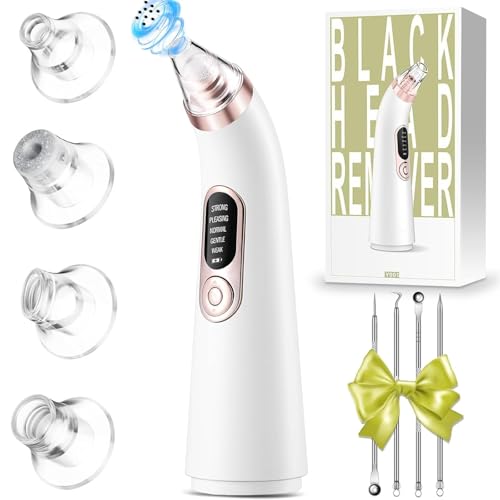 Limpiador De Poros Eléctrico, Aspiración Eliminador De Puntos Negros De Extractor Con 4 Cabezales,Extractor De Comedones