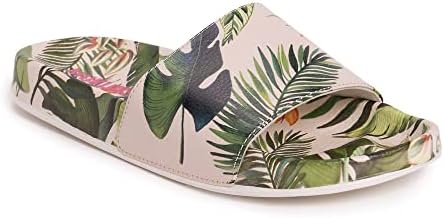 MUK LUKS Women's Pool Party Slide Sandal, Jungle, Medium | Image 3