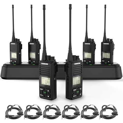 Image of SAMCOM FPCN10A 2 Way Radios with Charging Station, 3000mAh High Power Two-Way Radios Walkie Talkies for Adults, Group Call UHF Handheld Radios for Commercial Church Warehouse Security, 6 Pcs | UHF 2 Way Radios Group Call Walkie Talkies for Adults, 3000mAh Long Standby for School Church Business Warehouse Security