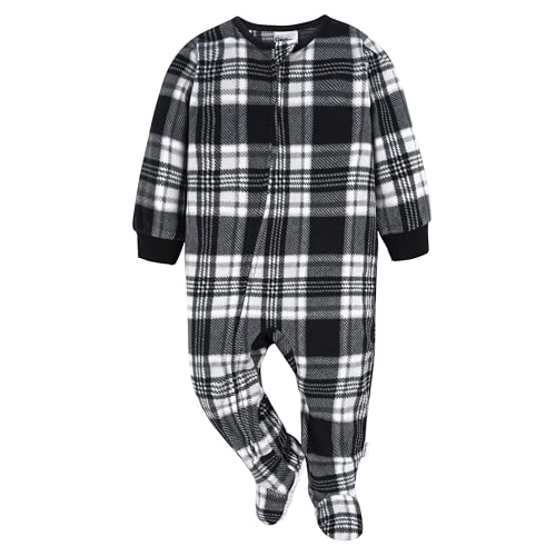 Gerber Unisex Baby Toddler Flame Resistant Fleece Footed Holiday Pajamas 2-Pack3