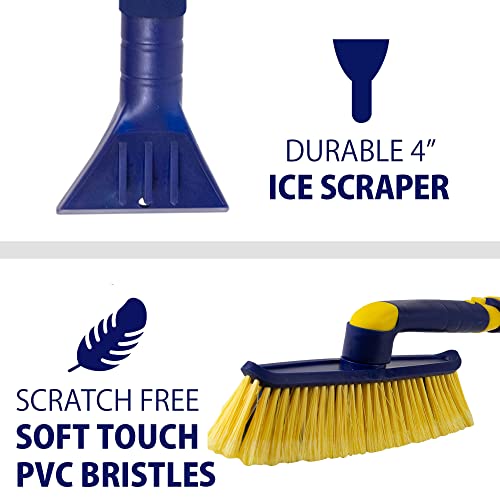 MICHELIN Snow Brush for Car Windshield – Ice Scraper with 34-50” Hybrid Extendable Handle Ergonomic Multi-Tool Detachable Swivel Head Non-Slip Foam Grip Heavy Duty Snow Remover for SUV, Truck - Thumbnail 5
